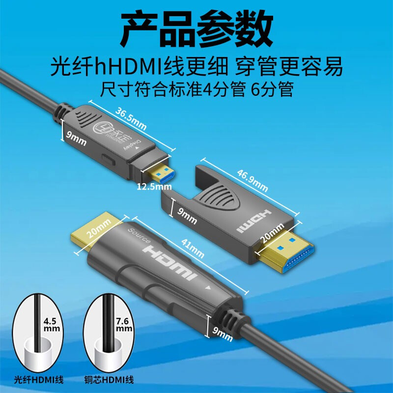 告別長(zhǎng)線信號(hào)衰減，探索閩通HDMI高清光纖線50米新境界